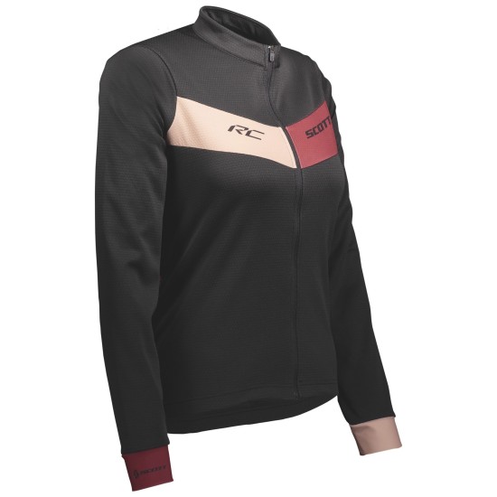 Джемпер жен. SCOTT RC утепленный д/рук (black/ochre red)