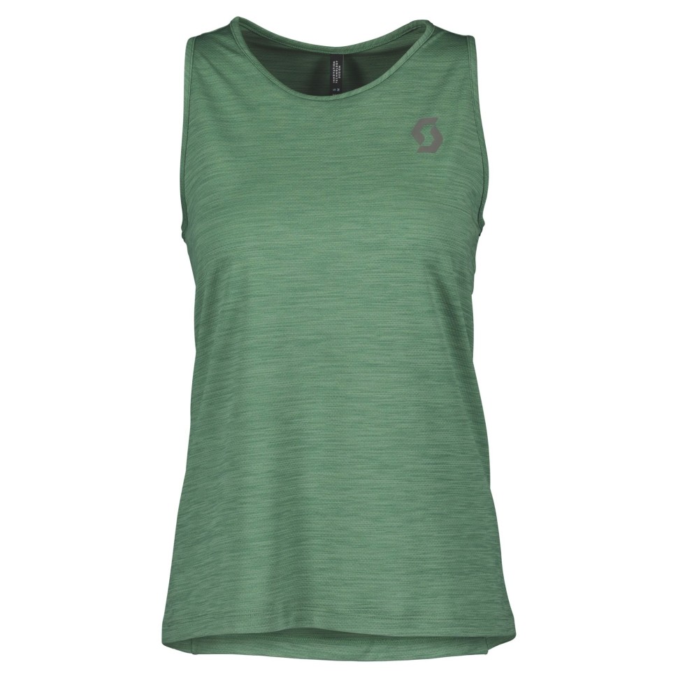 Женская беговая футболка SCOTT Trail Run LT без рук. (smoked green)