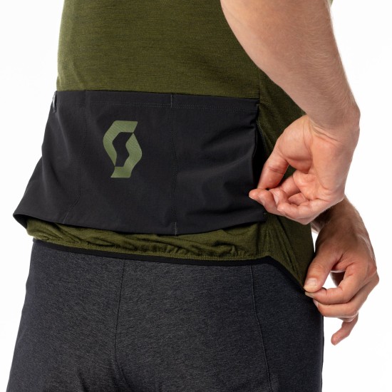 Джемпер (веломайка) SCOTT Gravel Merino к/рук (fir green/black)