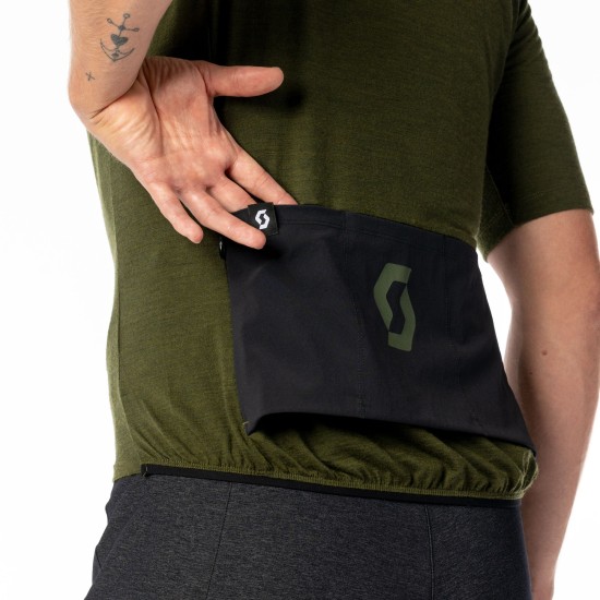 Джемпер (веломайка) SCOTT Gravel Merino к/рук (fir green/black)