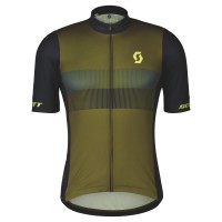 Джемпер (веломайка) SCOTT RC Team 10 к/рук (fir green/bitter yellow)