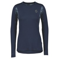 Женская беговая футболка SCOTT Trail Run длин./рук (midnight blue/glace blue)