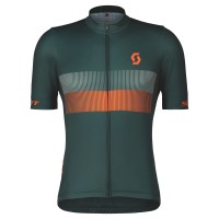 Джемпер (веломайка) SCOTT RC Team 10 к/рук (aruba green/braze orange)
