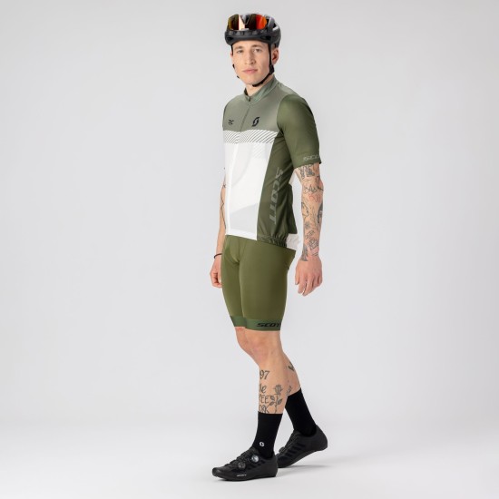 Джемпер (веломайка) SCOTT RC Team кор.рукав (bread brown/amazon green)