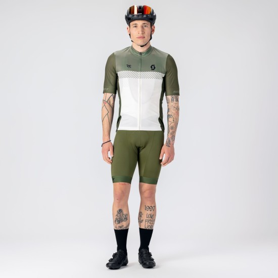 Джемпер (веломайка) SCOTT RC Team кор.рукав (bread brown/amazon green)