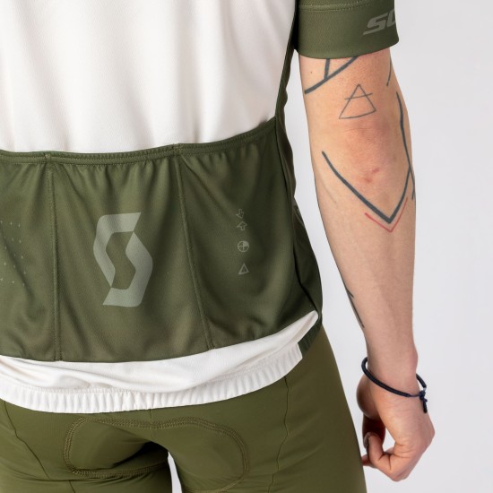 Джемпер (веломайка) SCOTT RC Team кор.рукав (bread brown/amazon green)