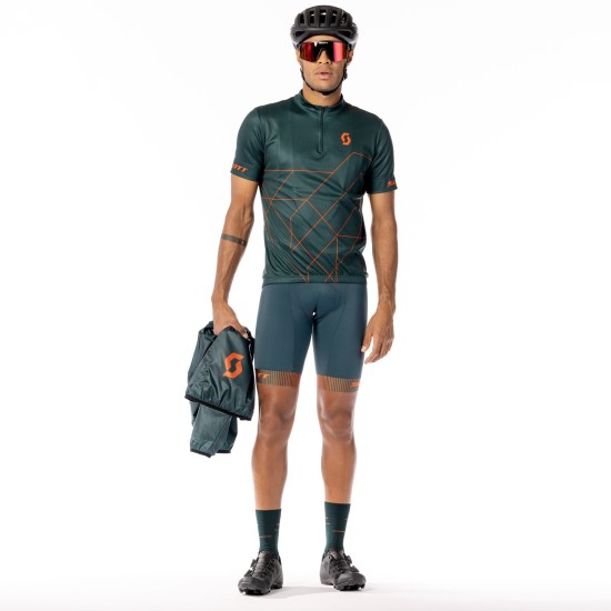 Джемпер (веломайка) SCOTT RC Team 20 к/рук (aruba green/braze orange)