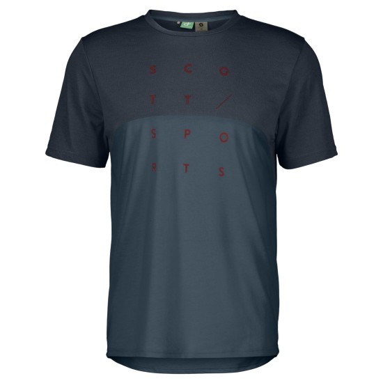 Джемпер SCOTT Trail Flow DRI к/рук (dark blue/metal blue)