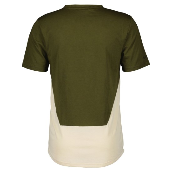 Джемпер SCOTT Trail Flow DRI к/рук (fir green/dust white)