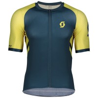 Джемпер (веломайка) SCOTT RC Premium Climber к/рук (ng blue/lg yellow)