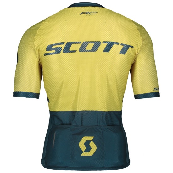 Джемпер (веломайка) SCOTT RC Premium Climber к/рук (ng blue/lg yellow)