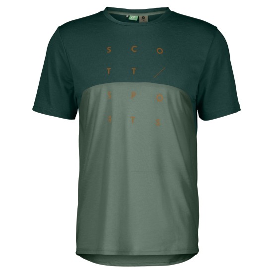 Джемпер SCOTT Trail Flow DRI к/рук (lush green/haze green)