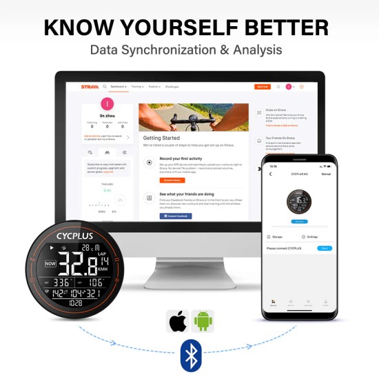 Велокомпьютер Cycplus M2 GPS