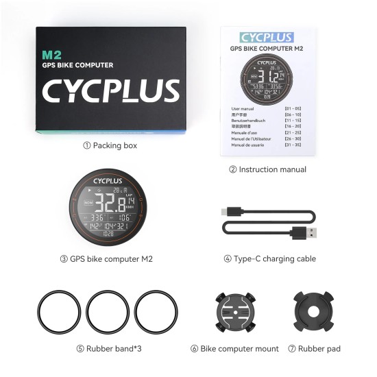 Велокомпьютер Cycplus M2 GPS