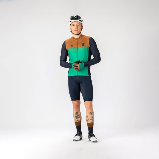 Шорты с лямк. SCOTT RC Team ++ (dark blue/amazon green)