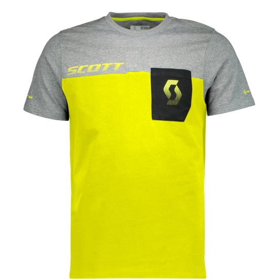 Футболка SCOTT CO Factory Team к/рук (sulphur yellow/dark grey melan)