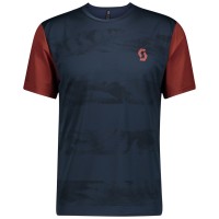Джемпер SCOTT Trail Flow к/рук midnight blue/rust red