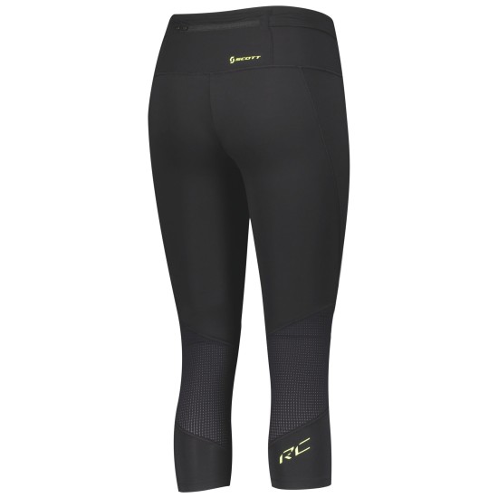 Брюки (тайтсы) 3/4 женские RC Run (black/yellow)