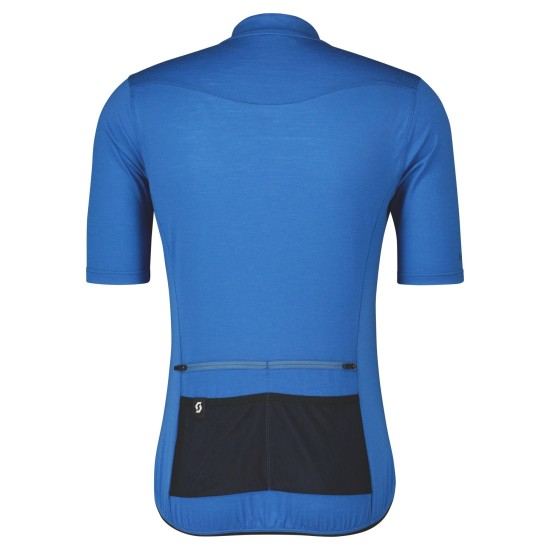 Джемпер (веломайка) SCOTT Gravel Merino к/рук (blue)