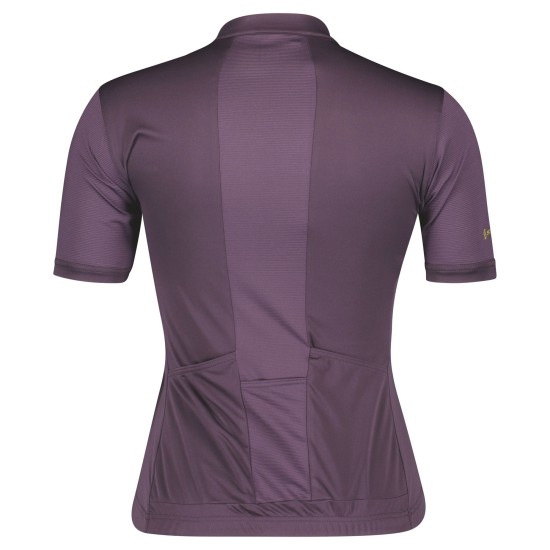 Джемпер женский (веломайка) SCOTT Endurance 10 к/рук (dark purple/mud green)