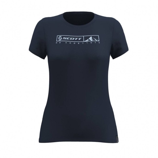 Женская футболка SCOTT 10 No Shortcuts, кор. рукав (midnight blue)