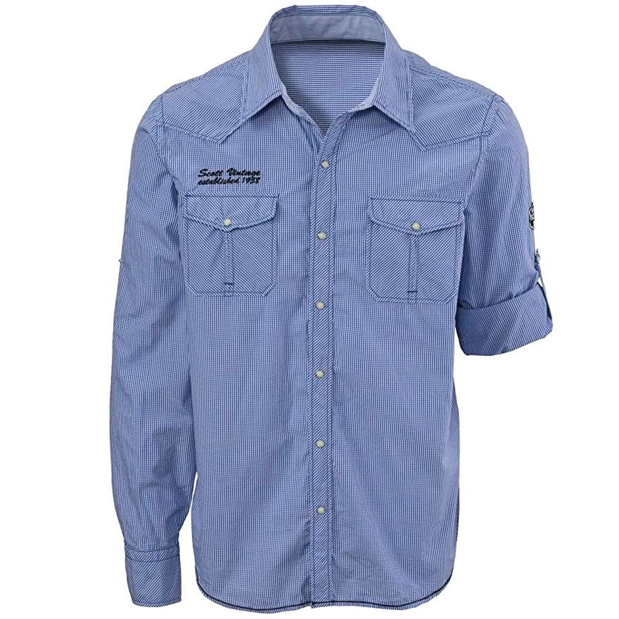 Рубашка SCOTT Caplet д/рук (blue minimal)