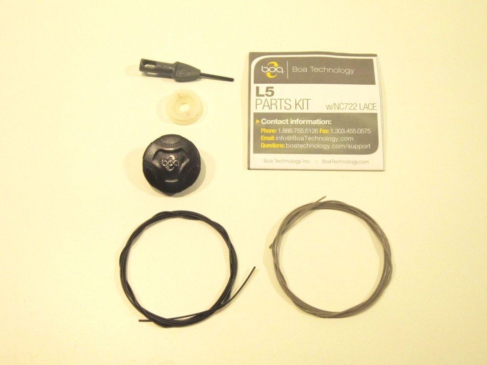 Система шнуровки Boa L5 Reel & Lace Repl. Kit (черная)
