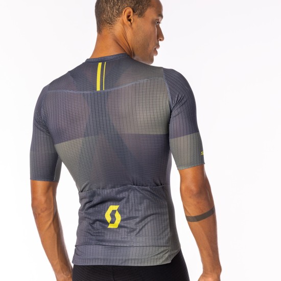 Джемпер (веломайка) SCOTT RC Ultimate SL к/рук (dark grey/sulphur yellow)