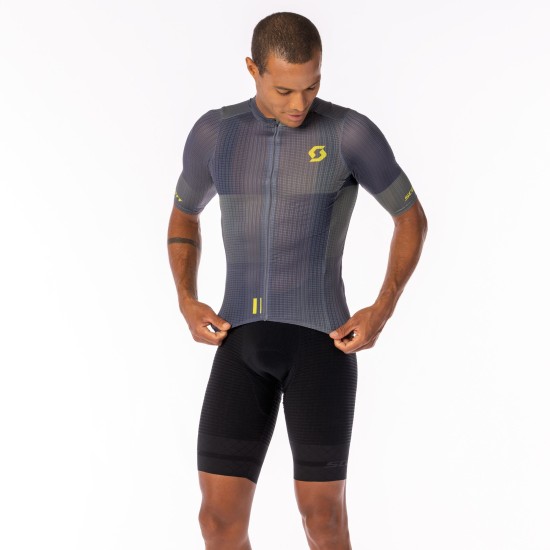 Джемпер (веломайка) SCOTT RC Ultimate SL к/рук (dark grey/sulphur yellow)