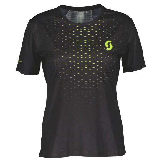 Женская беговая футболка SCOTT RC Run кор./рук (black/yellow)