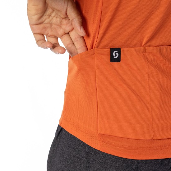 Джемпер (веломайка) SCOTT Gravel 10 к/рук (braze orange/dark grey)