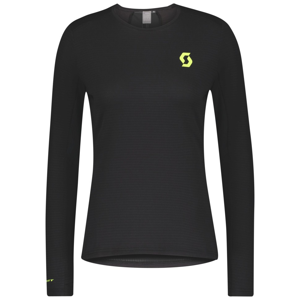 Женская беговая футболка SCOTT RC Run длин./рук (black/yellow)
