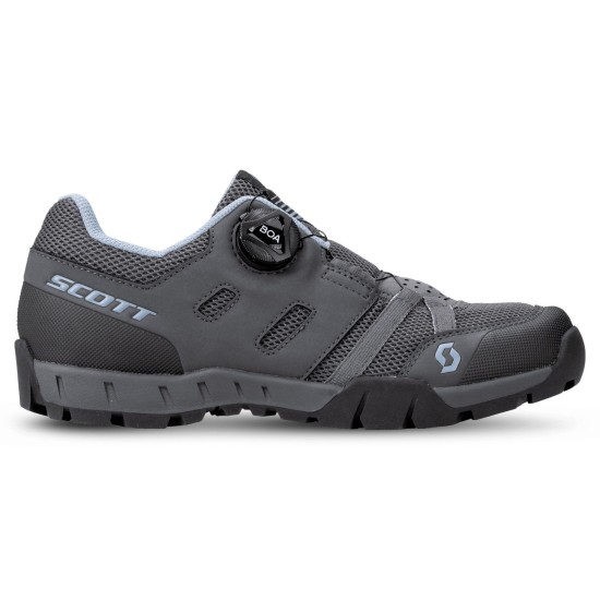 Велообувь женская контактная SCOTT Sport Crus-r Boa (dark grey/light blue)